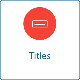 Icon box for titles