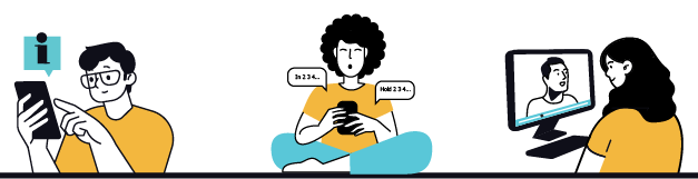 clipart graphics of people communicating online